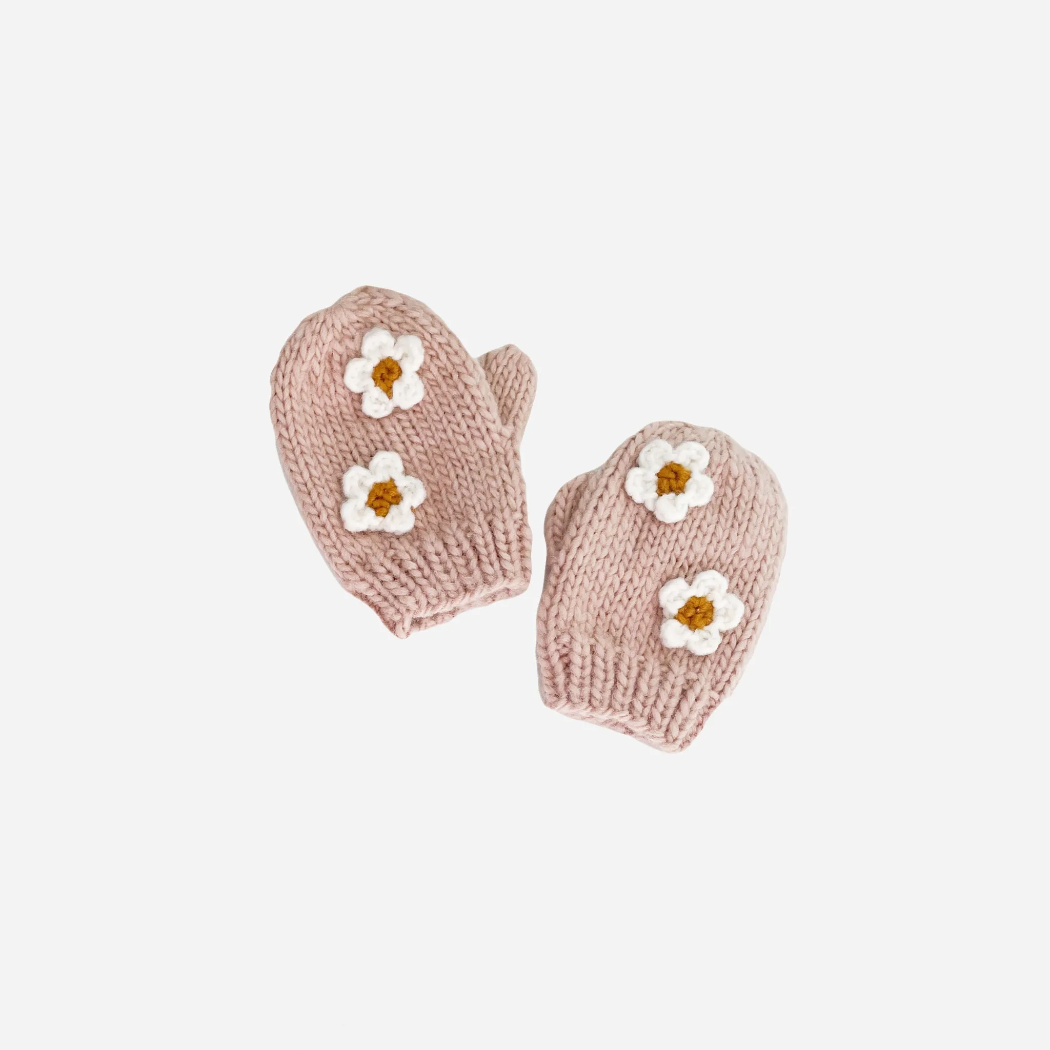 Flower Mittens, Blush