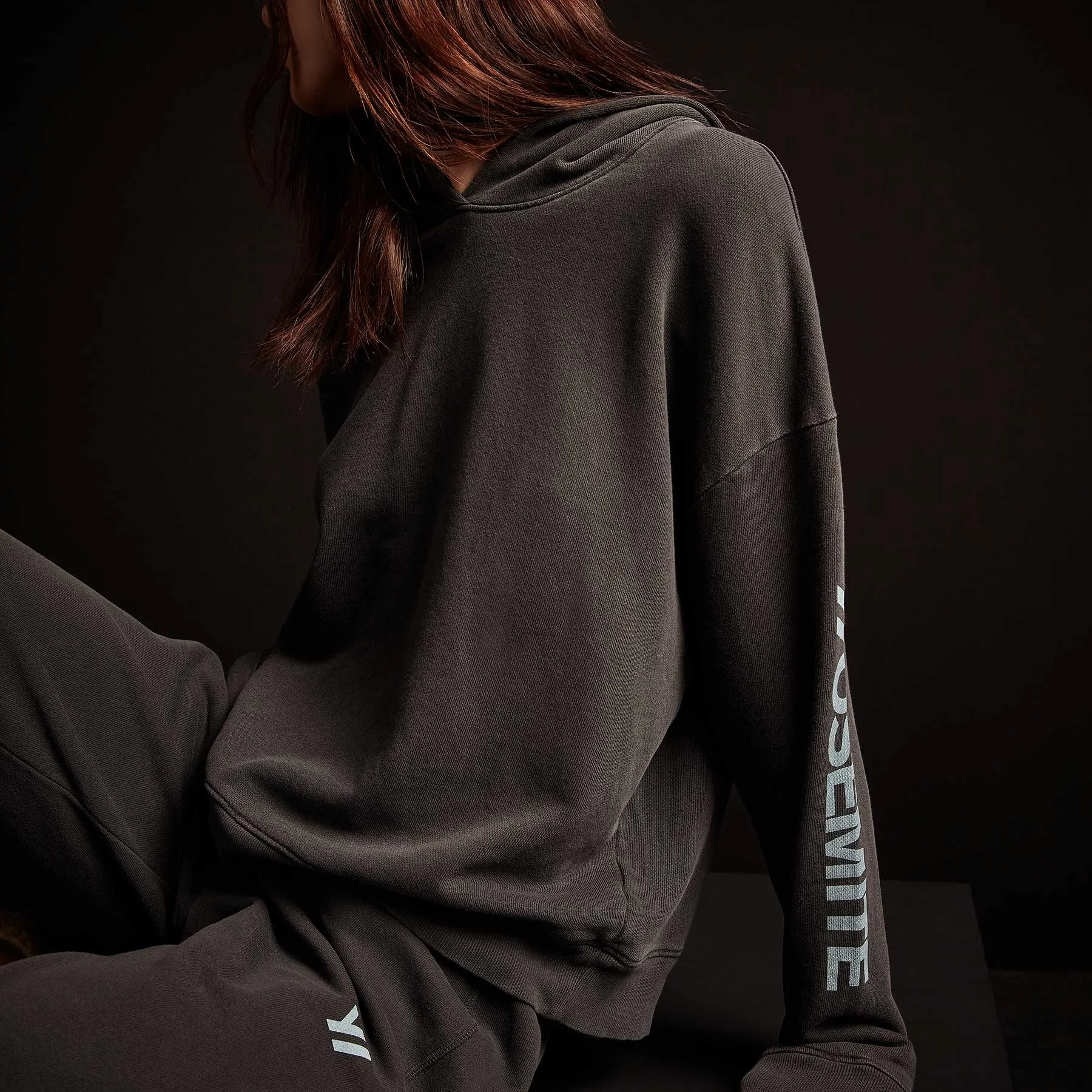 Graphic Pullover Hoodie - Carbon Pigment/Calistoga