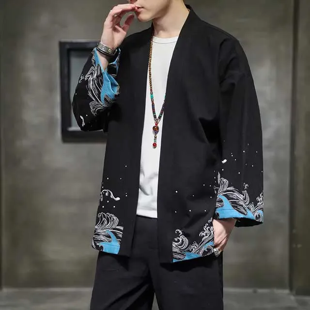 Great Waves Kimono Jacket