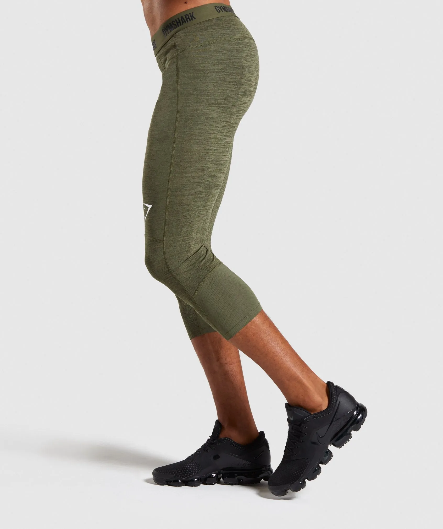 Gymshark Element  Baselayer 3/4 Leggings - Dark Green Marl