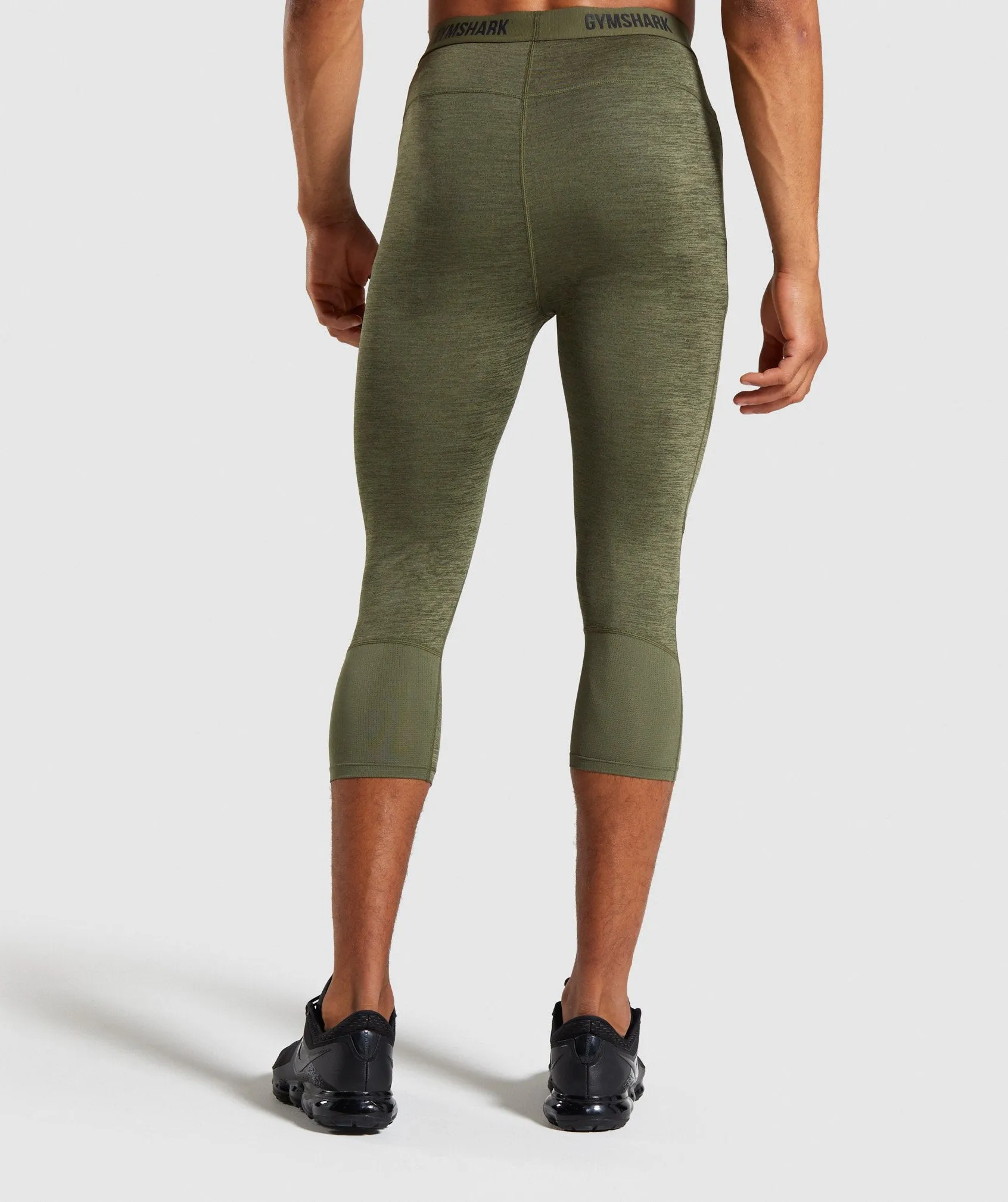 Gymshark Element  Baselayer 3/4 Leggings - Dark Green Marl