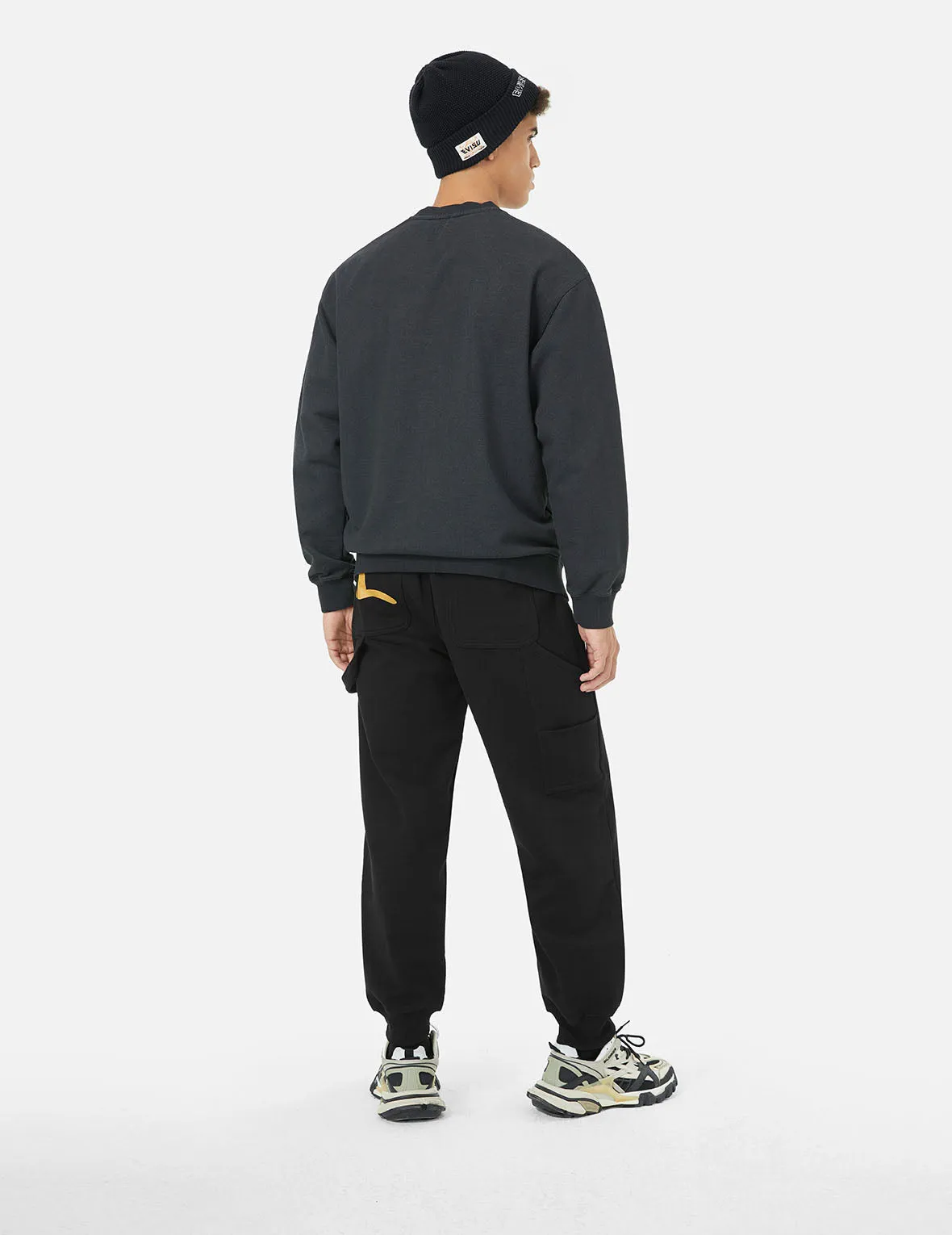 Hanafuda Kamon Embroidery Loose Fit Sweatpants