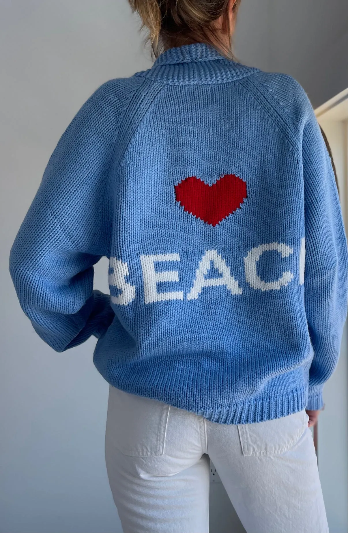 Heart Beach Blue Cardigan