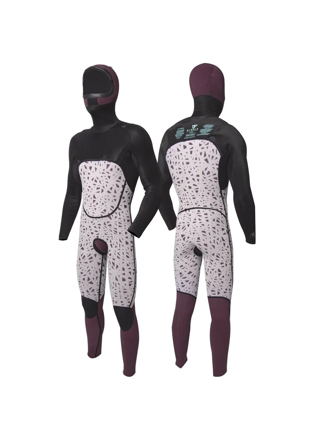 High Seas II 5-4 Full Hooded Chest Zip Wetsuit