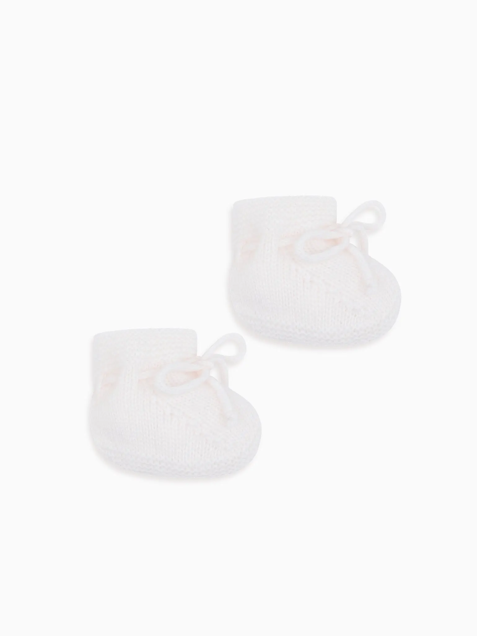 Ivory Evita Cashmere Baby Booties