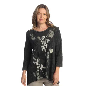 Jess & Jane "Verde" Mineral Washed Tunic with Georgette Contrast - M105-1877 - M Only