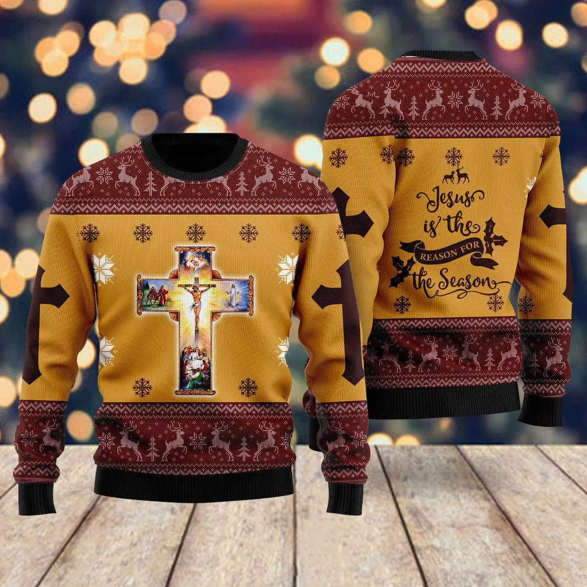 Jesus Christmas Ugly Christmas Sweater For Men & Women - Jesus Christ Sweater - Christian Shirts Gifts Idea