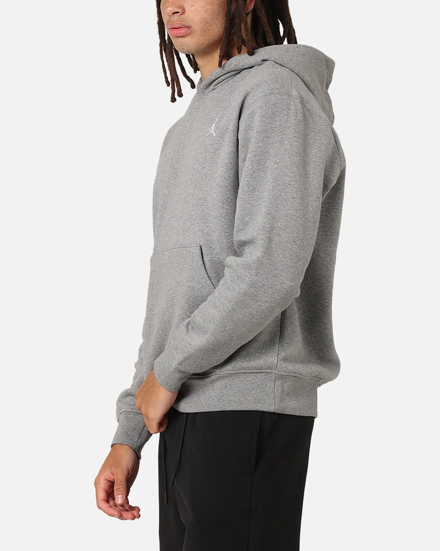 Jordan Brooklyn Fleece Pullover Hoodie Carbon Heather/White