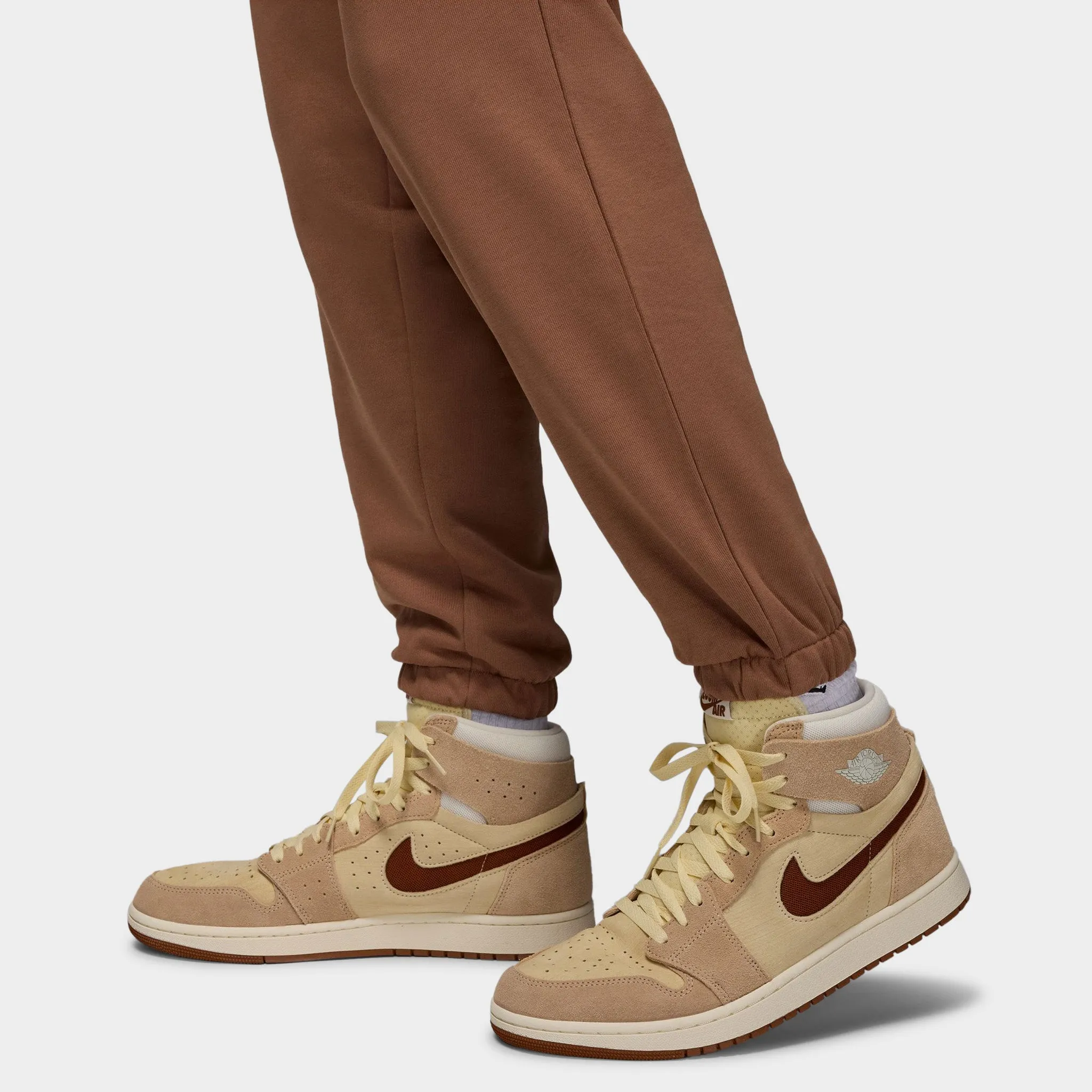 Jordan Dri-FIT Sport Crossover Fleece Joggers Archaeo Brown / White