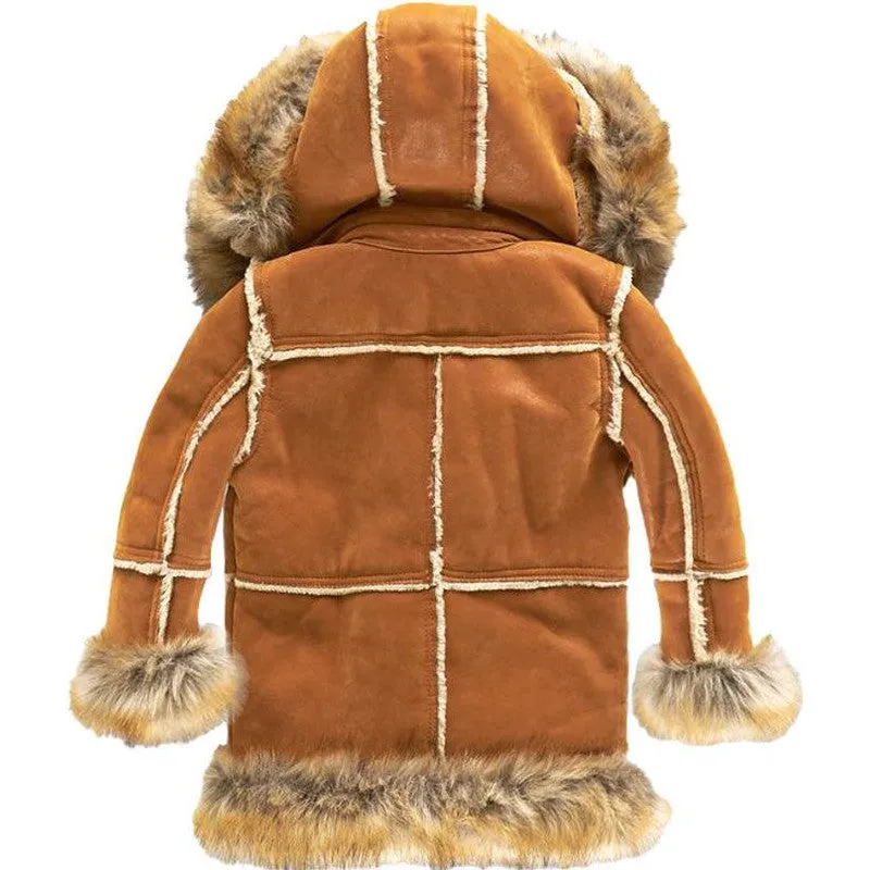 Kids Aspen Shearling Jacket , Latte