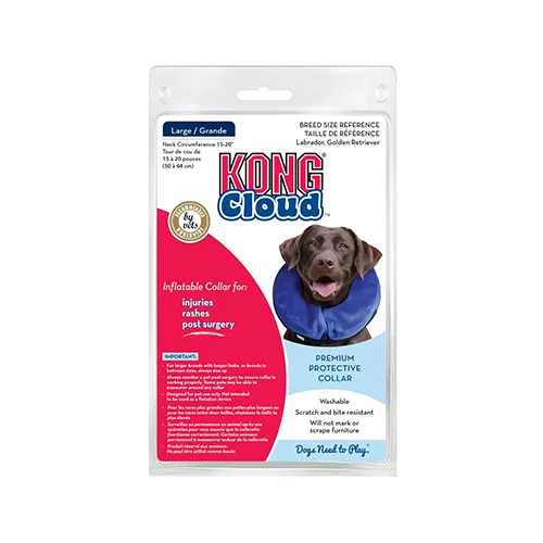 KONG Cloud Collar - Inflatable Collar for Injuries, Post Surgery Recovery