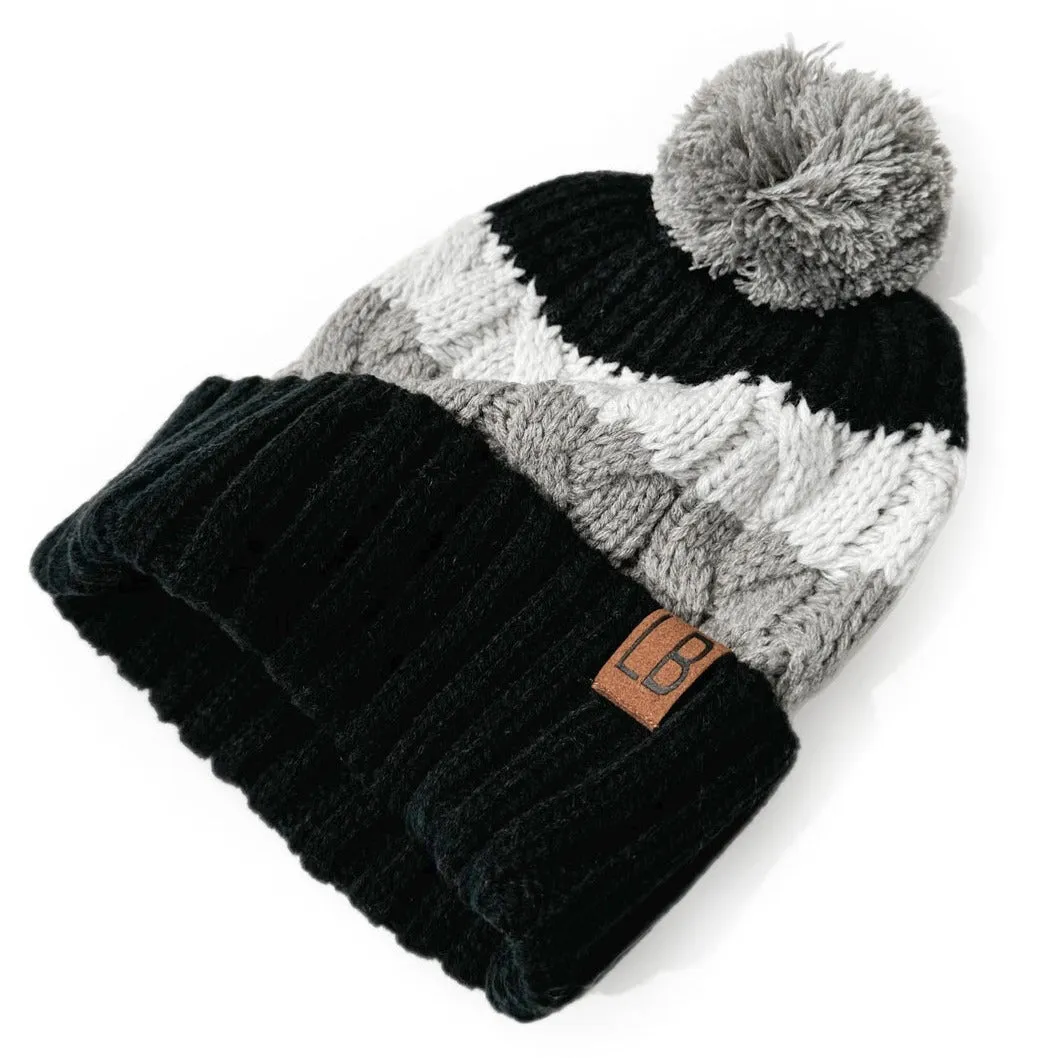 Little Bipsy Chunky Pom Beanie - Black