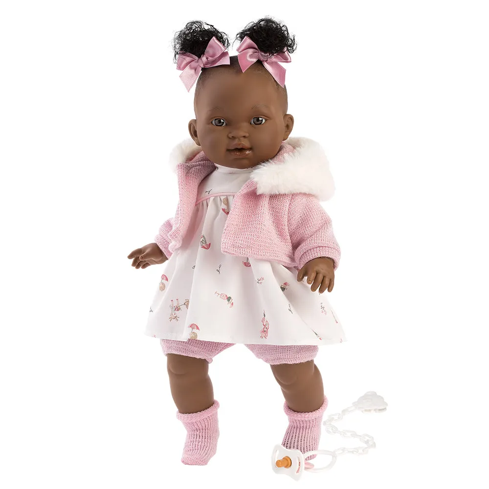 Llorens - Baby Girl Doll with Crying Mechanism, Clothes & Accessories: Diara 38cm