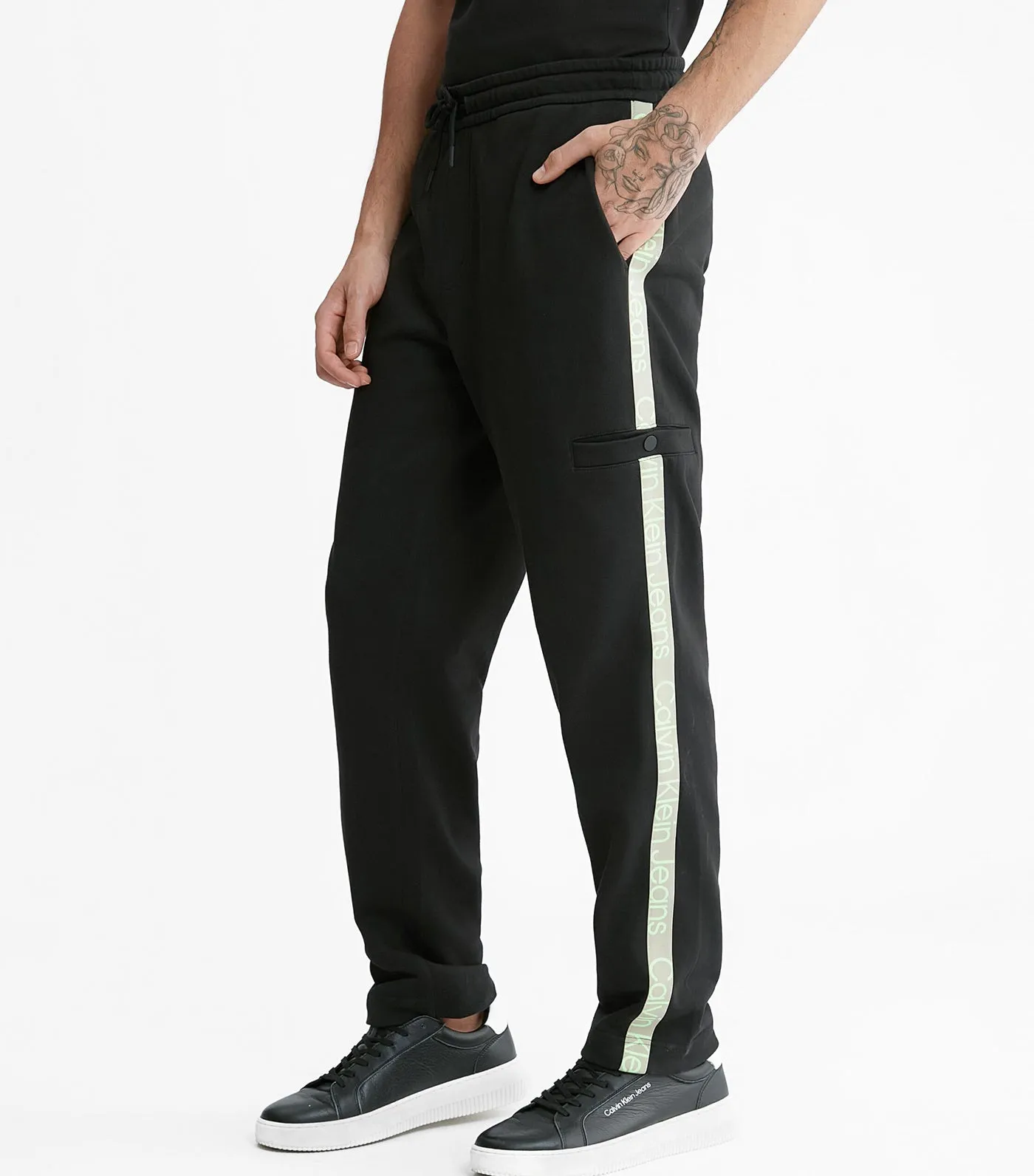 Logo Tape Sweatpants cK Black