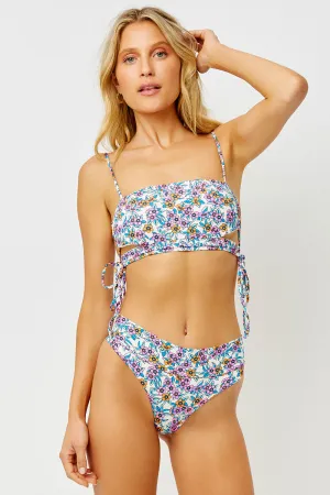 London Bandeau String Bikini Top - Flower Farm