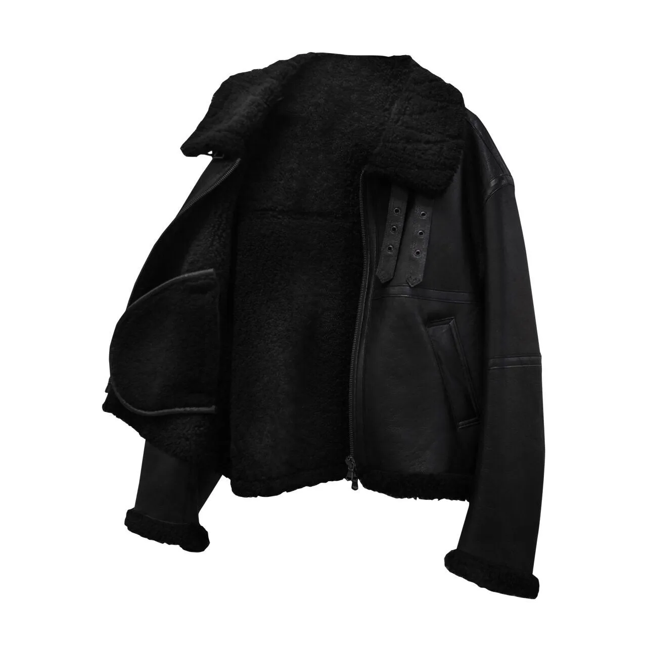 LUXE SHEARLING BIKER JACKET