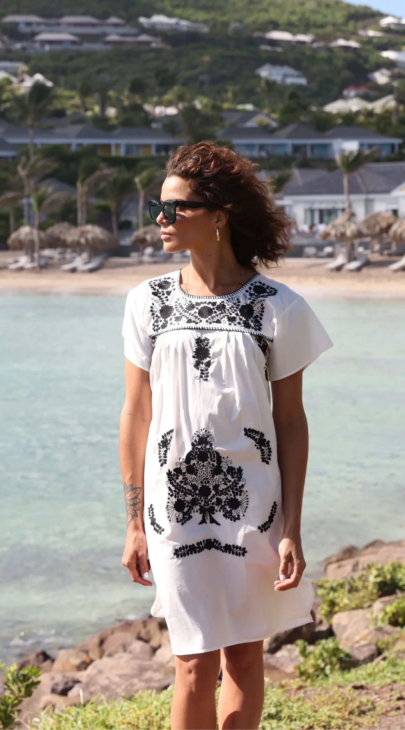 Margarita Kaftan Dress | White