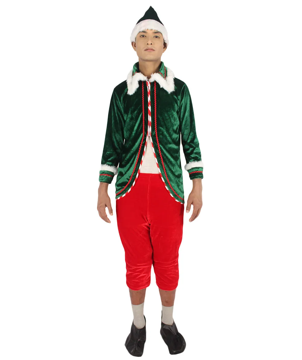 Men's Deluxe Santa Santa's helper Costume | Holiday Costumes