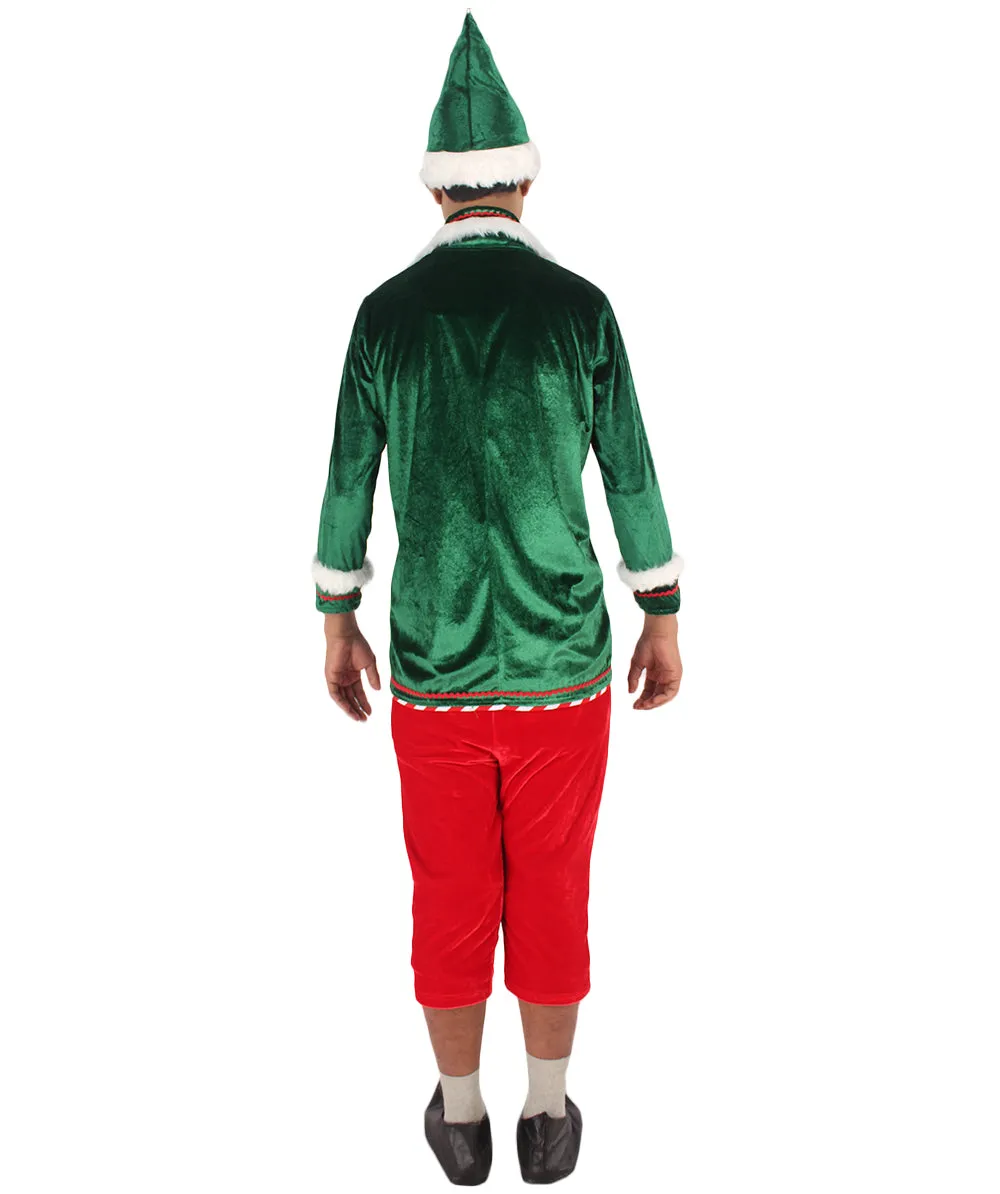 Men's Deluxe Santa Santa's helper Costume | Holiday Costumes