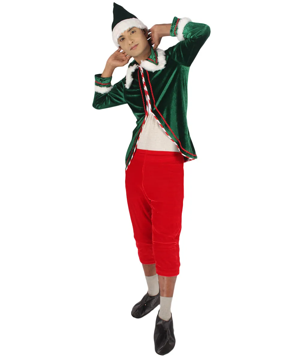 Men's Deluxe Santa Santa's helper Costume | Holiday Costumes