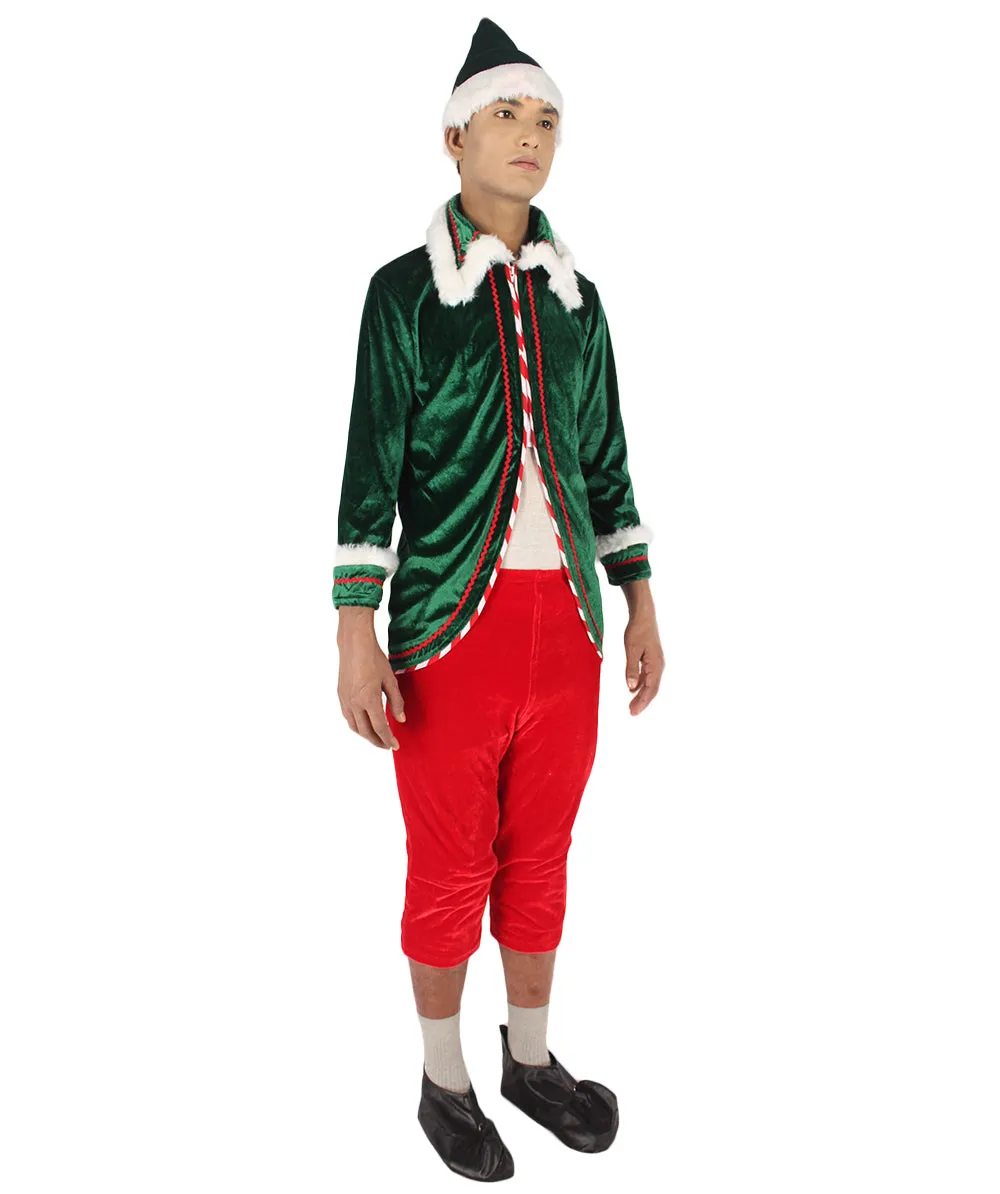 Men's Deluxe Santa Santa's helper Costume | Holiday Costumes