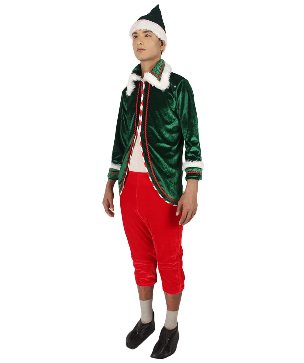 Men's Deluxe Santa Santa's helper Costume | Holiday Costumes