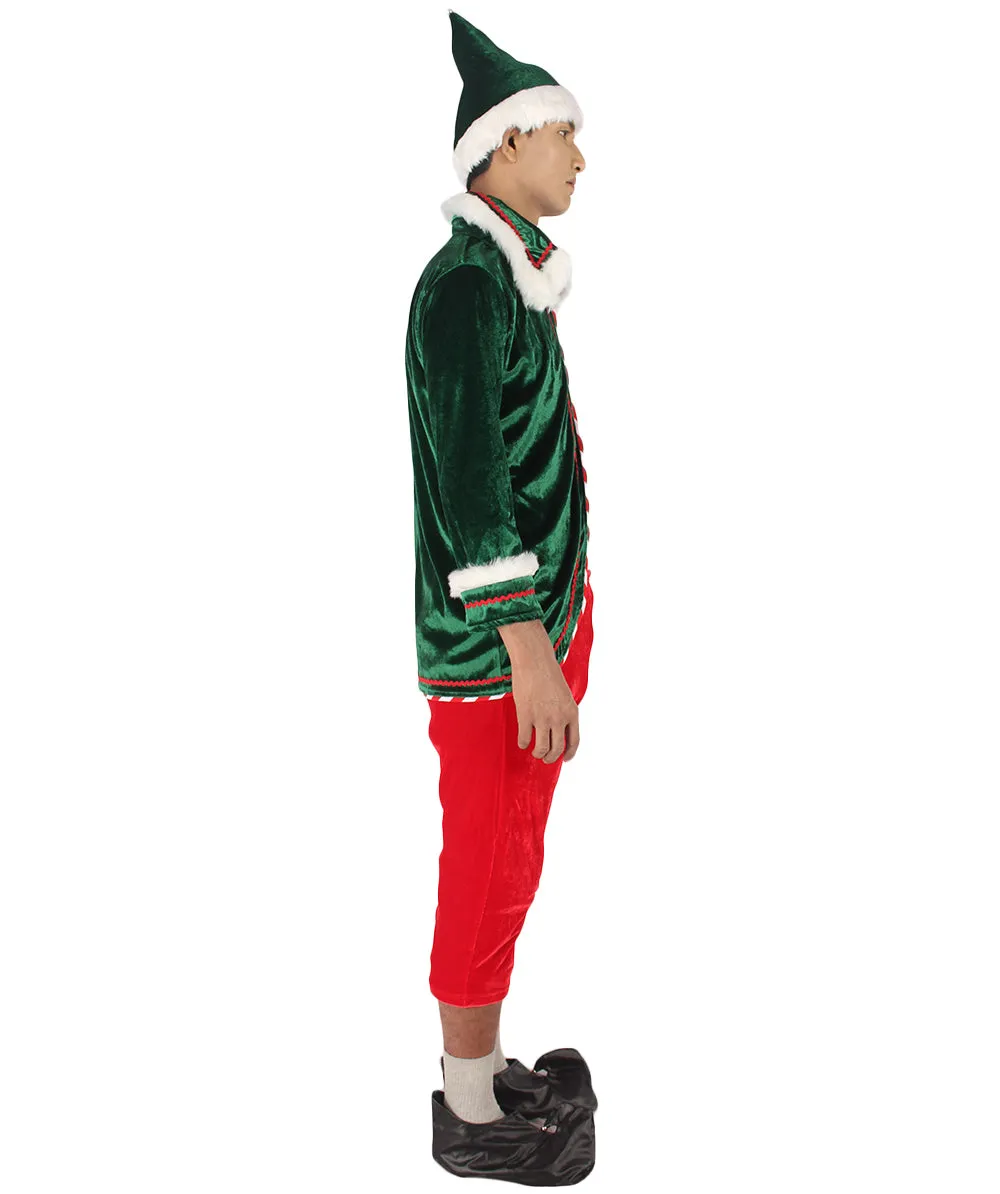 Men's Deluxe Santa Santa's helper Costume | Holiday Costumes