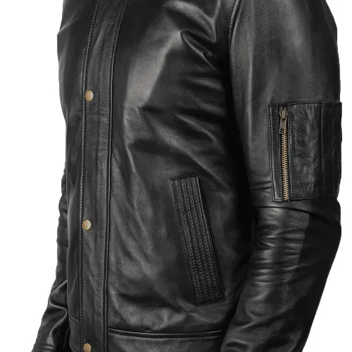 Mens Lamb Leather Biker Jacket