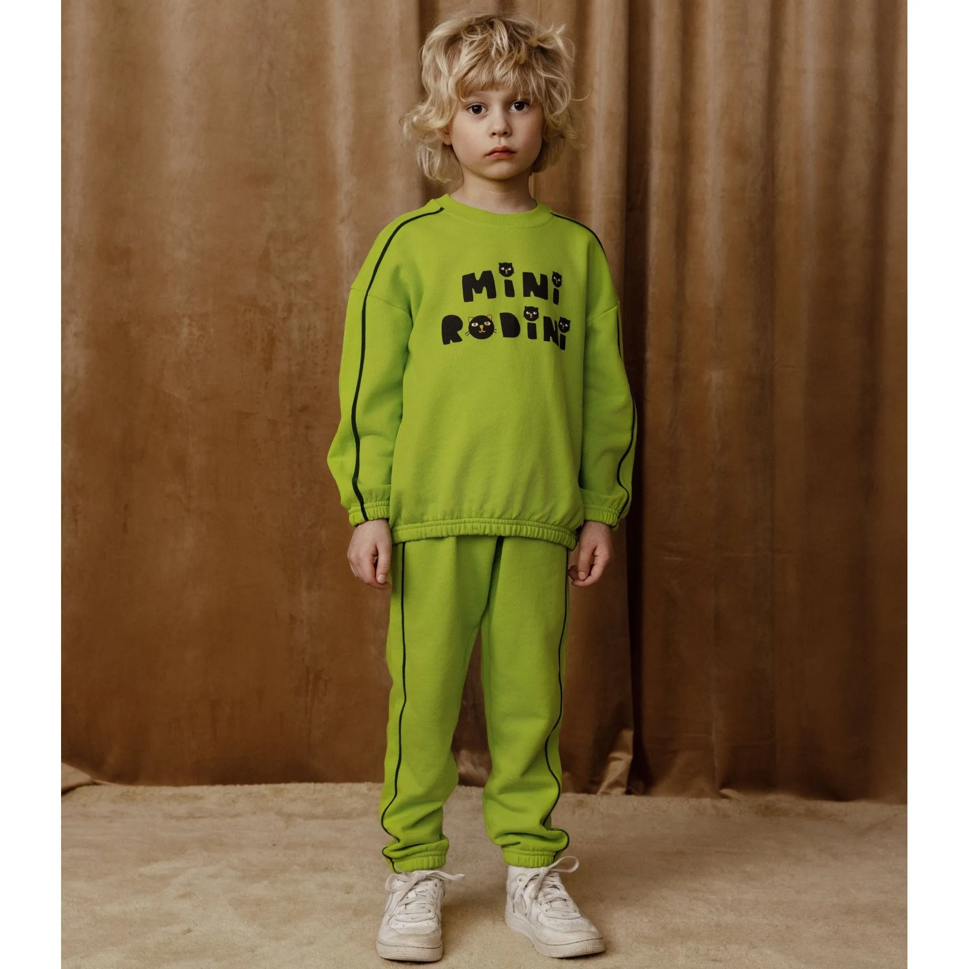 Mini Rodini - Cats sweatpants - green