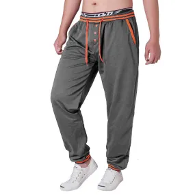 Minimalist Button Style Men Jogger Pants Sweatpants Crosspants