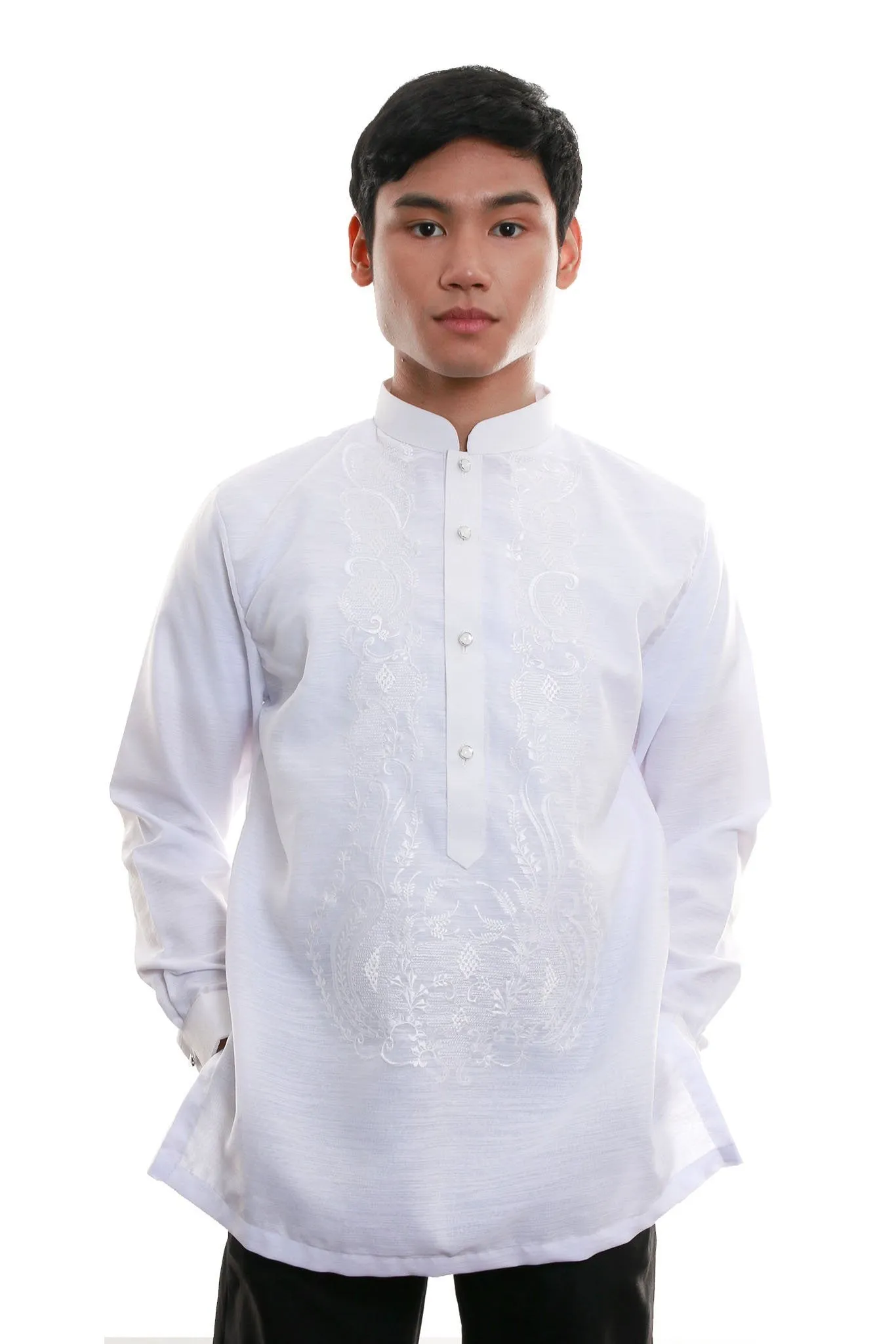 ML05 - Jusilyn Barong Tagalog with Lining White