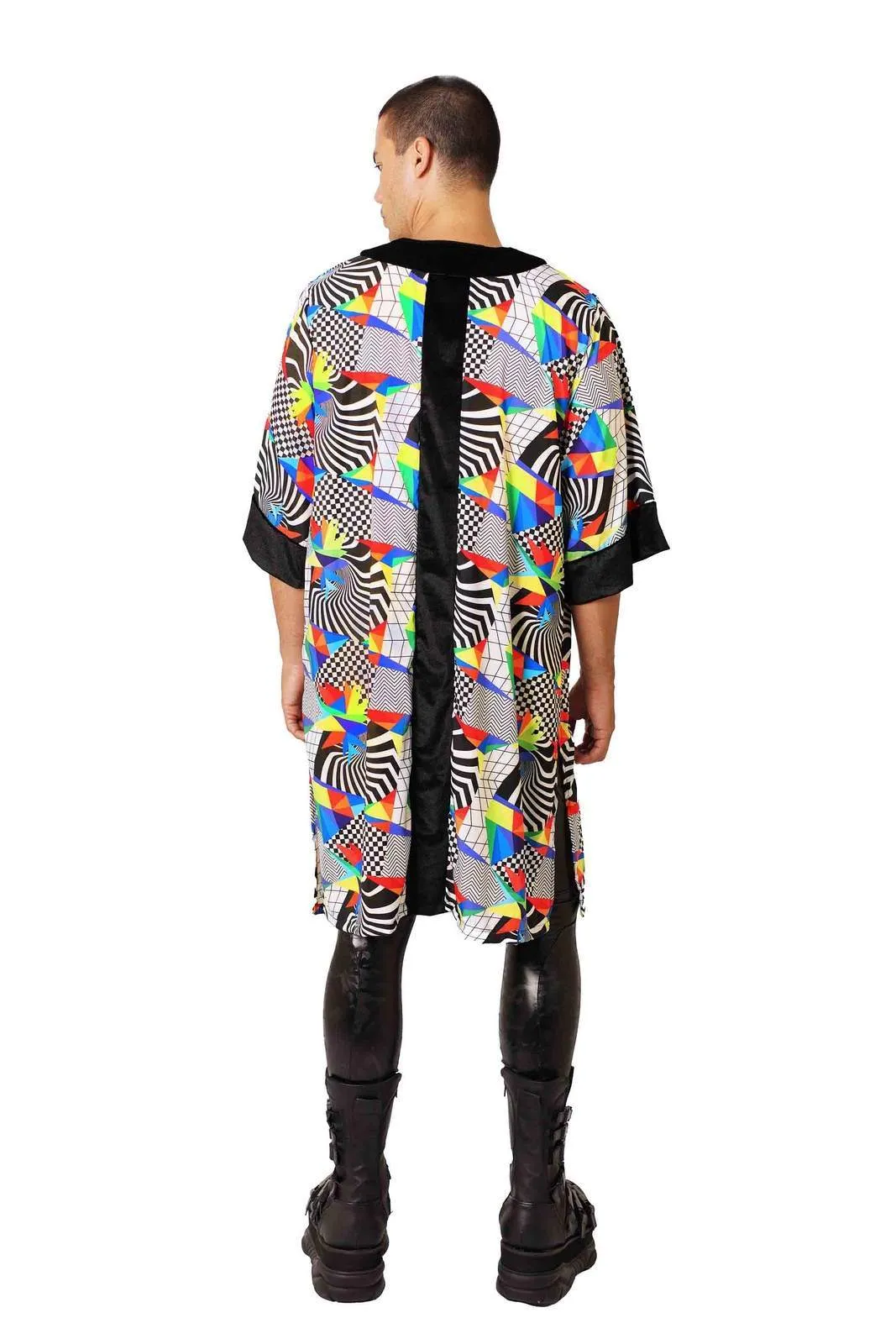 Mosaic Mens Silk Kimono