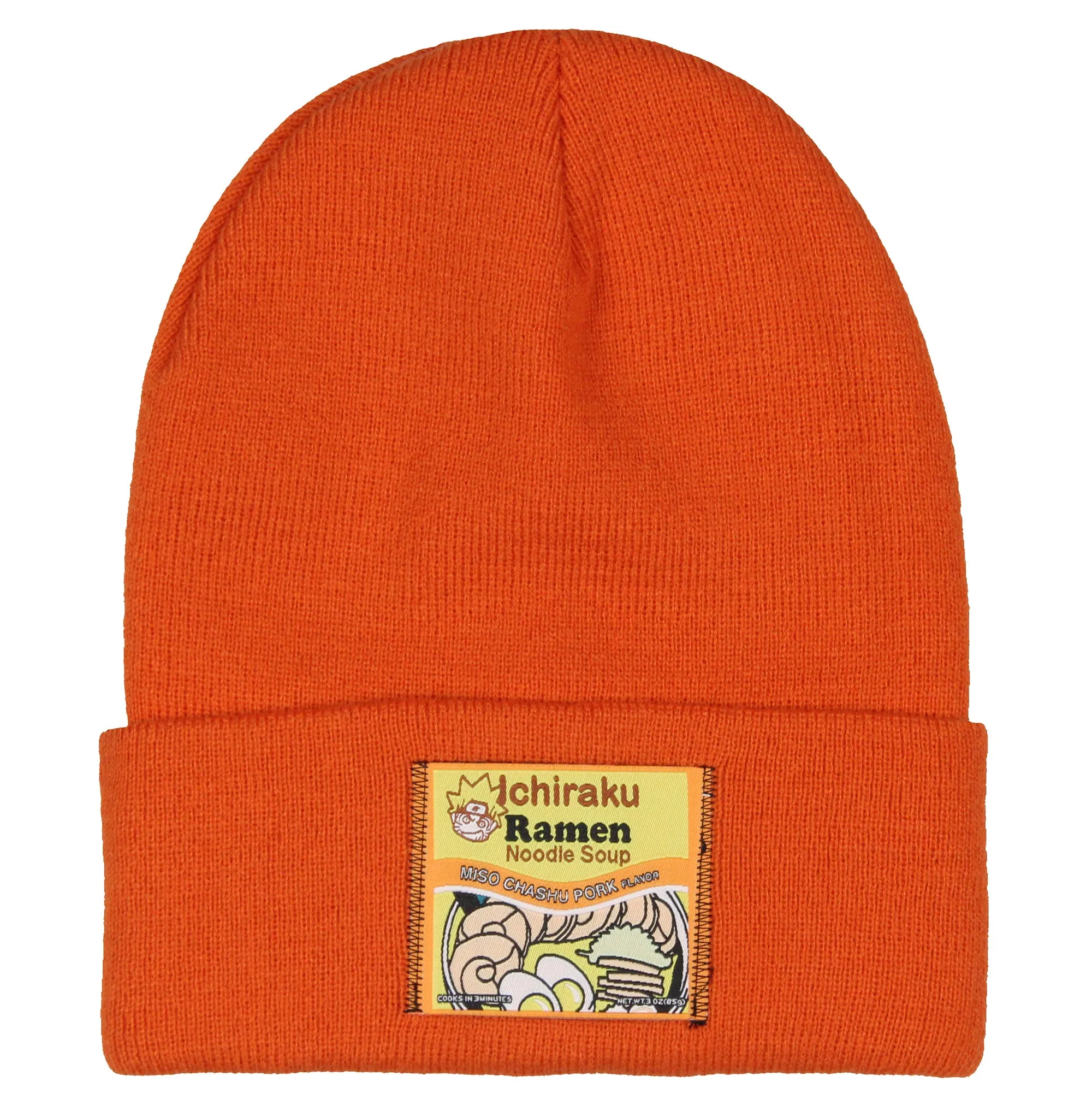 Naruto Shippuden Beanie Ichiraku Ramen Noodle Soup Cuff Knit Beanie Hat Cap