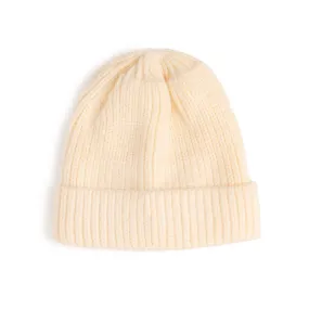 Natural Knit Beanie Hat - Kids