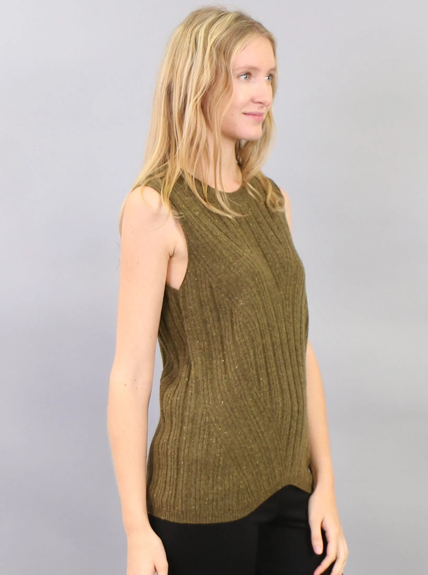 Novelty Ribbed Shell Top