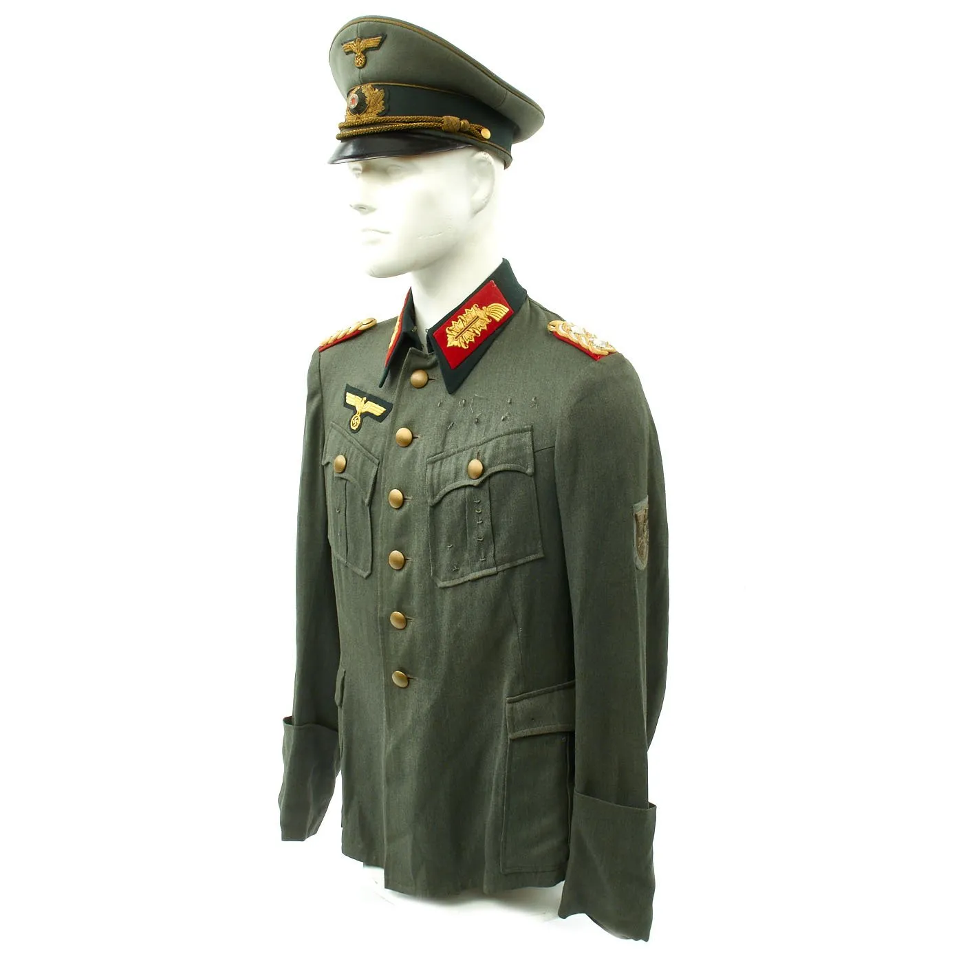 Original German WWII General Hans-Ludwig Speth Uniform, Photos, and Documents Grouping