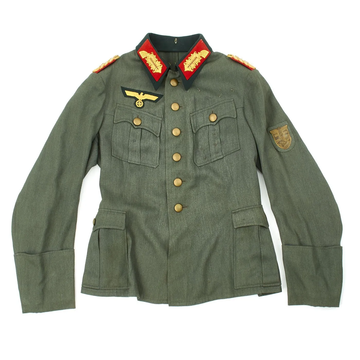 Original German WWII General Hans-Ludwig Speth Uniform, Photos, and Documents Grouping