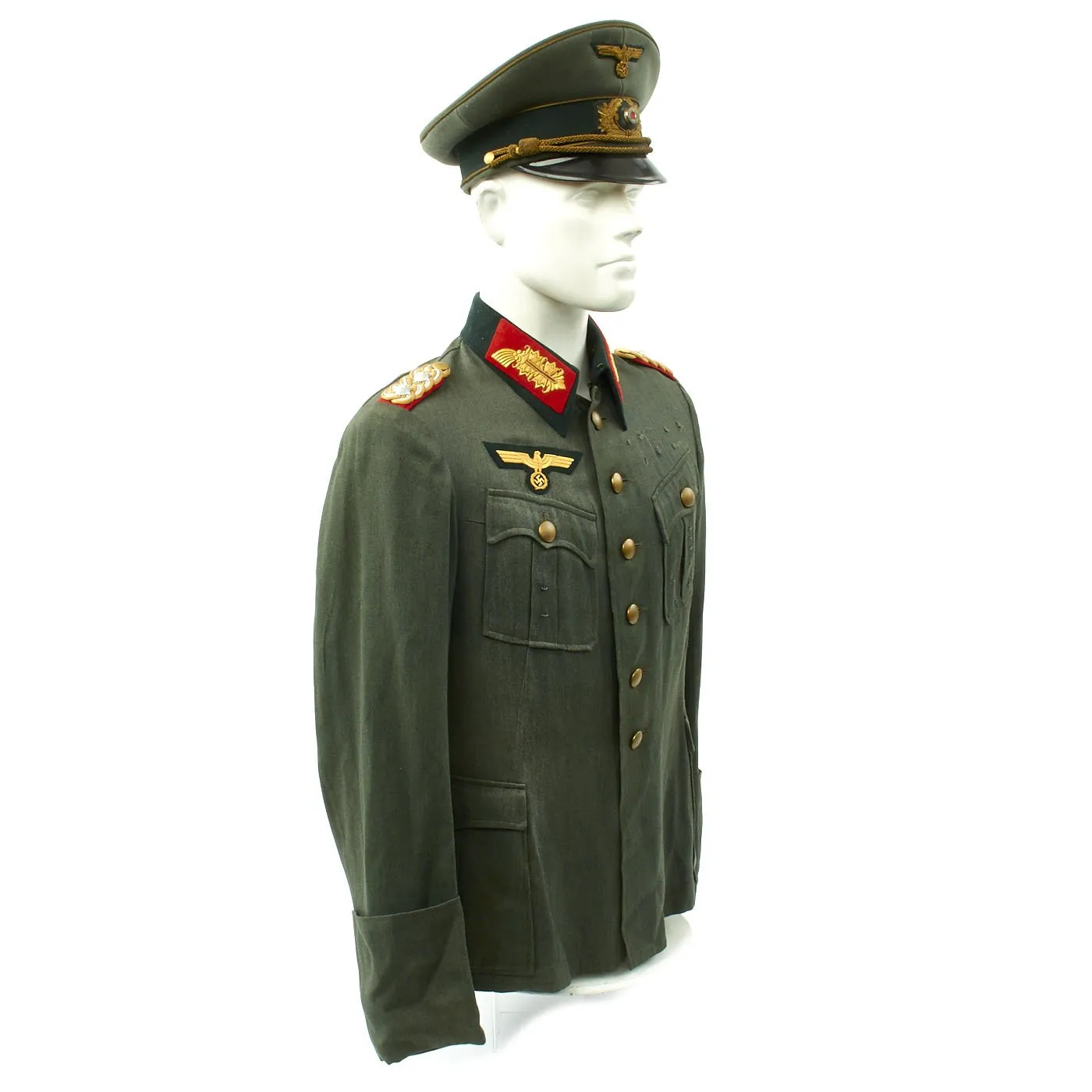 Original German WWII General Hans-Ludwig Speth Uniform, Photos, and Documents Grouping