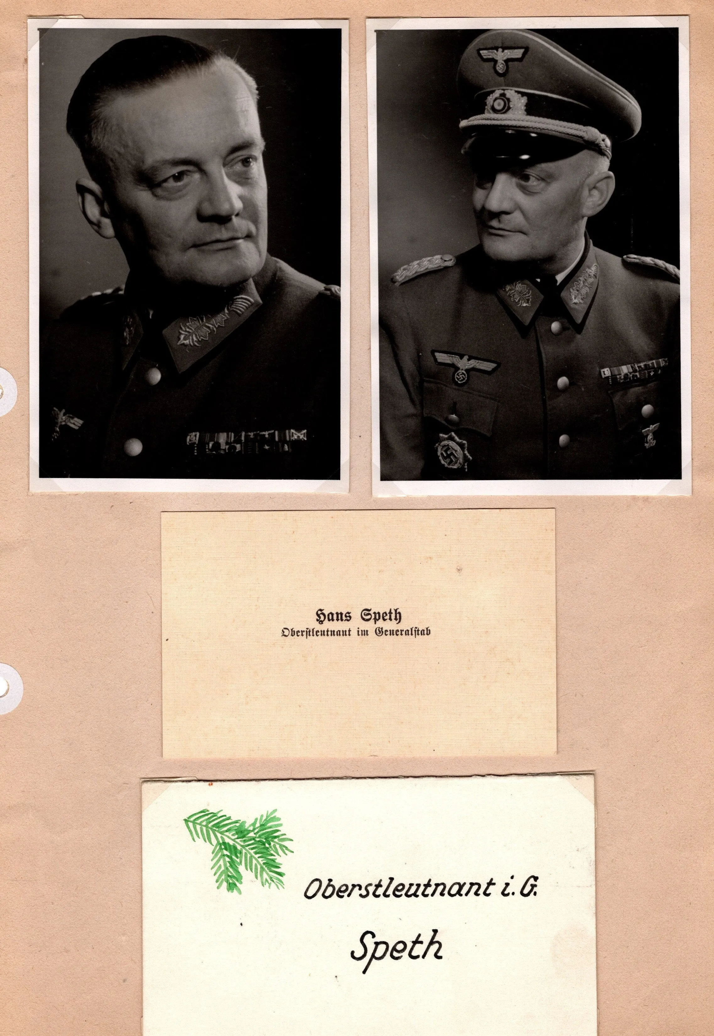 Original German WWII General Hans-Ludwig Speth Uniform, Photos, and Documents Grouping