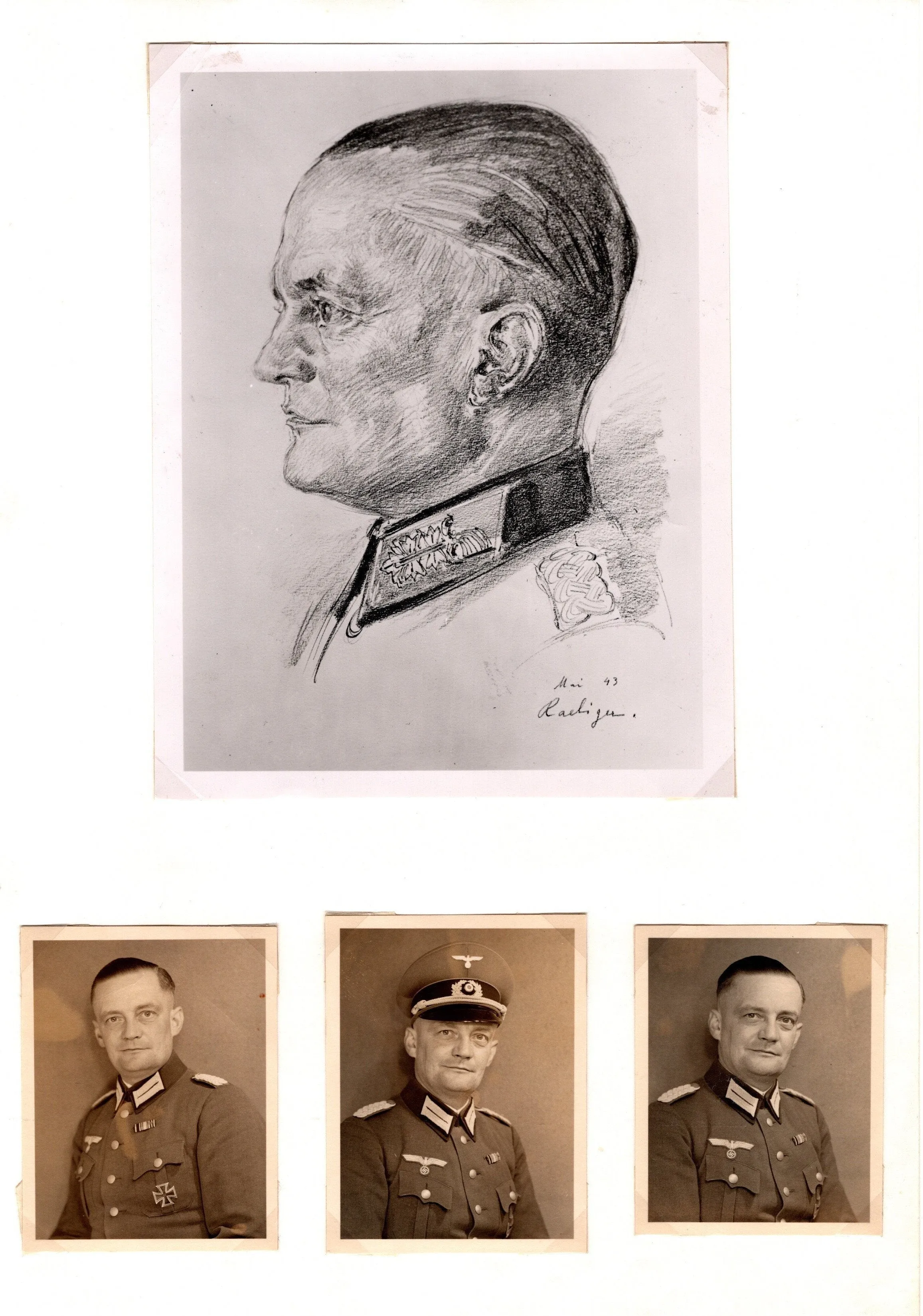 Original German WWII General Hans-Ludwig Speth Uniform, Photos, and Documents Grouping