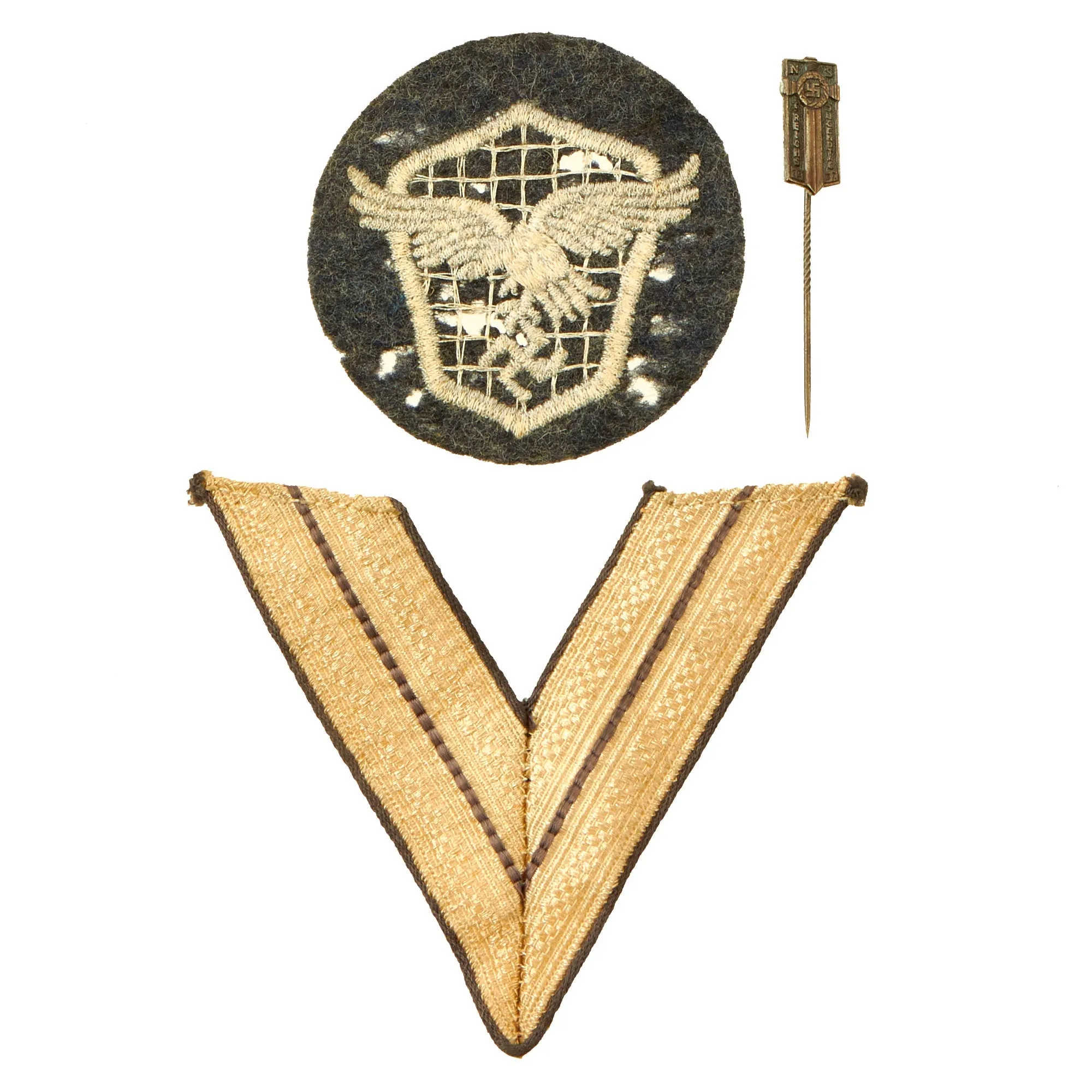 Original German WWII Medal and Insignia Grouping with KvK II, Luftwaffe Insignia & More - 7 Items