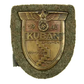 Original German WWII Unissued Kuban Bridgehead Shield Decoration - Ärmelschild Kuban