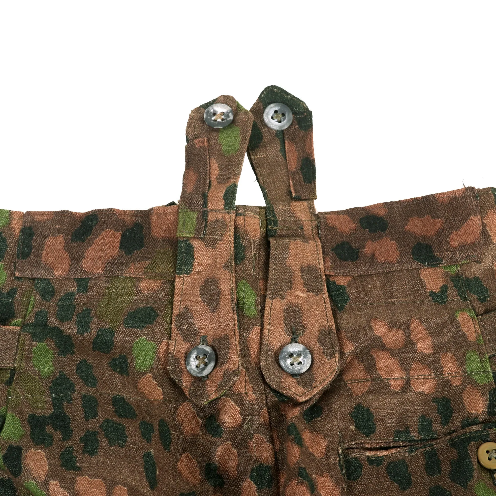 Original German WWII Waffen SS 1944 Pattern "Pea Dot" Camouflage HBT M44 Uniform Trousers