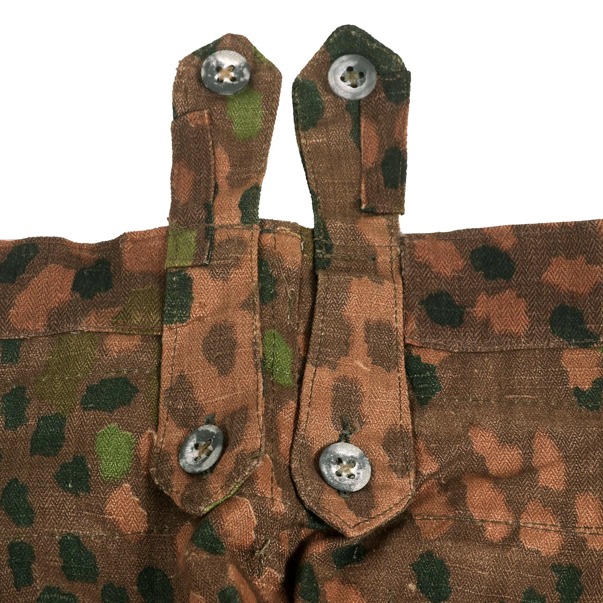 Original German WWII Waffen SS 1944 Pattern "Pea Dot" Camouflage HBT M44 Uniform Trousers