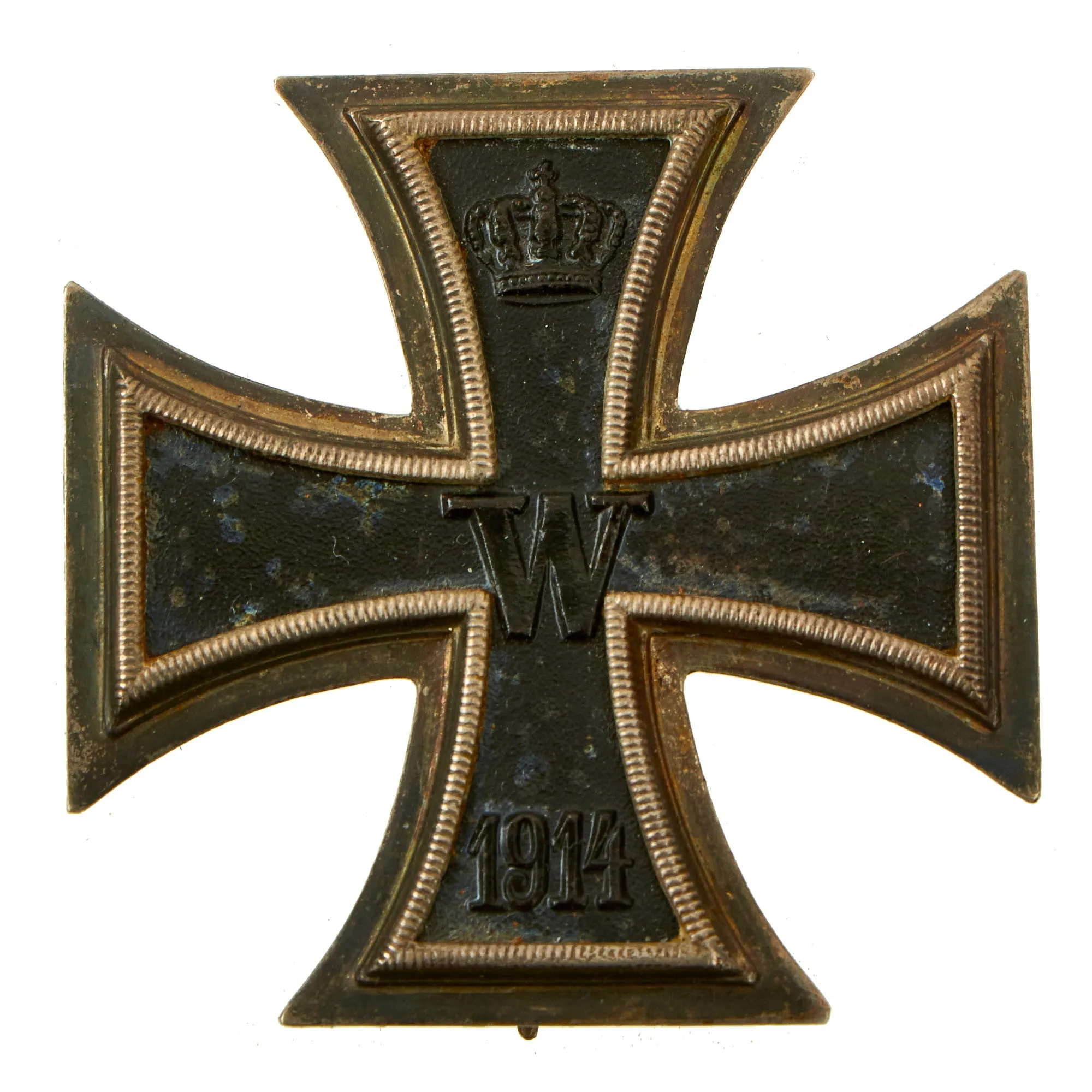 Original Imperial German WWI Cased Prussian Iron Cross First Class 1914 marked 800 in Original Box - EKI