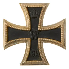 Original Imperial German WWI Prussian Iron Cross First Class 1914 with Pinback by Paul Meybauer, Berlin - EKI