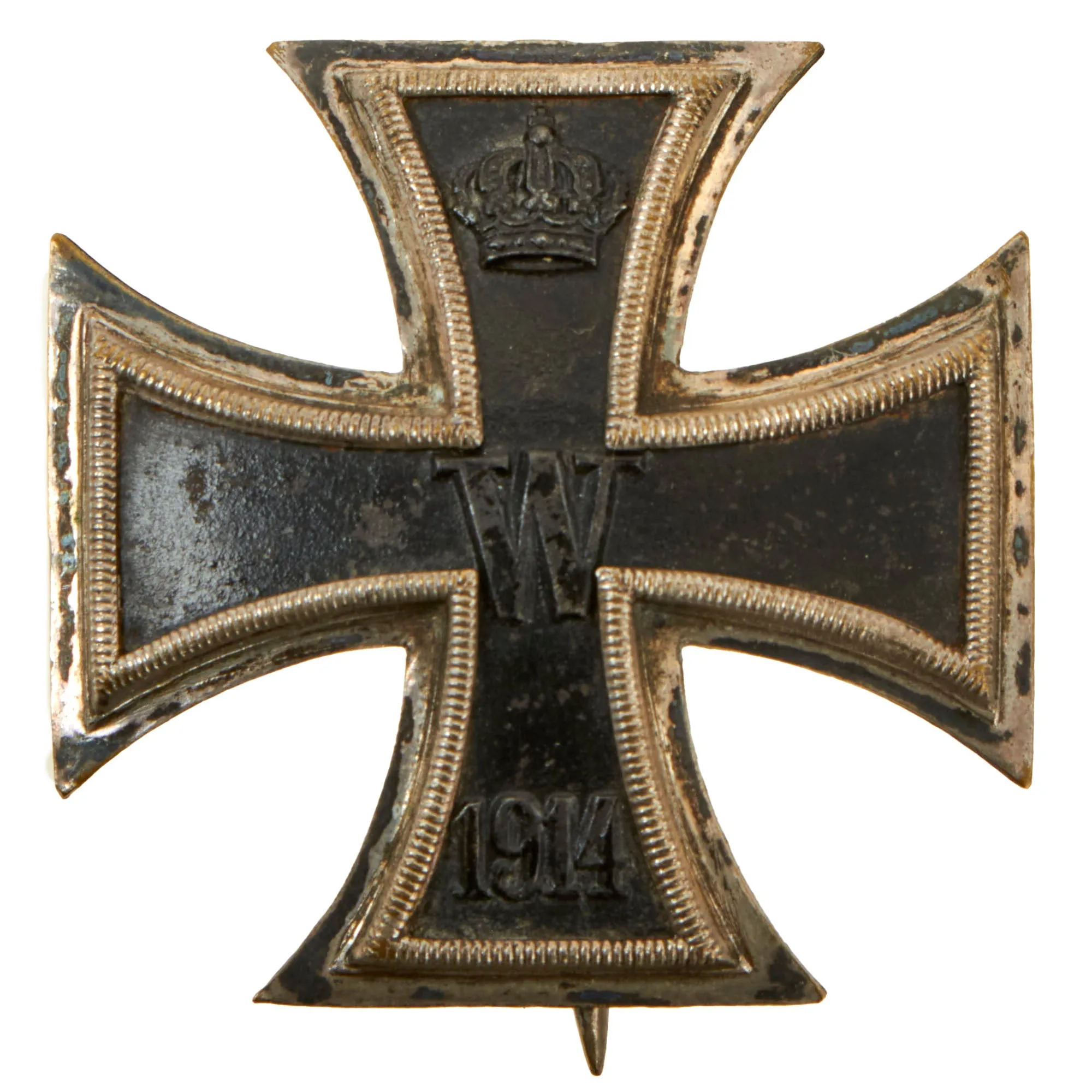 Original Imperial German WWI Prussian "Vaulted" Iron Cross First Class 1914 with Pinback - Unmarked - EKI