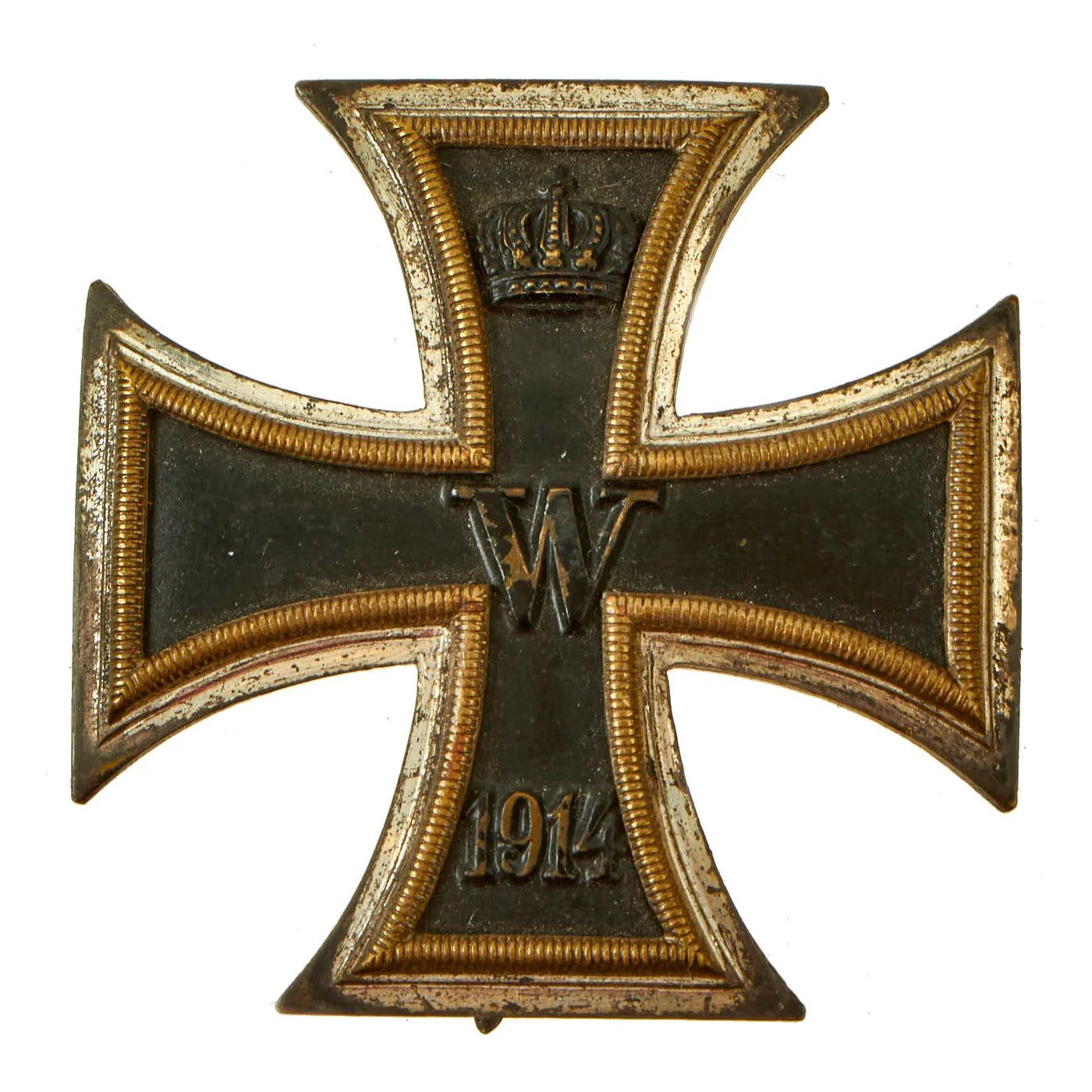 Original Imperial German WWI Prussian "Vaulted" Non-Magnetic Iron Cross First Class 1914 with Pinback - EKI