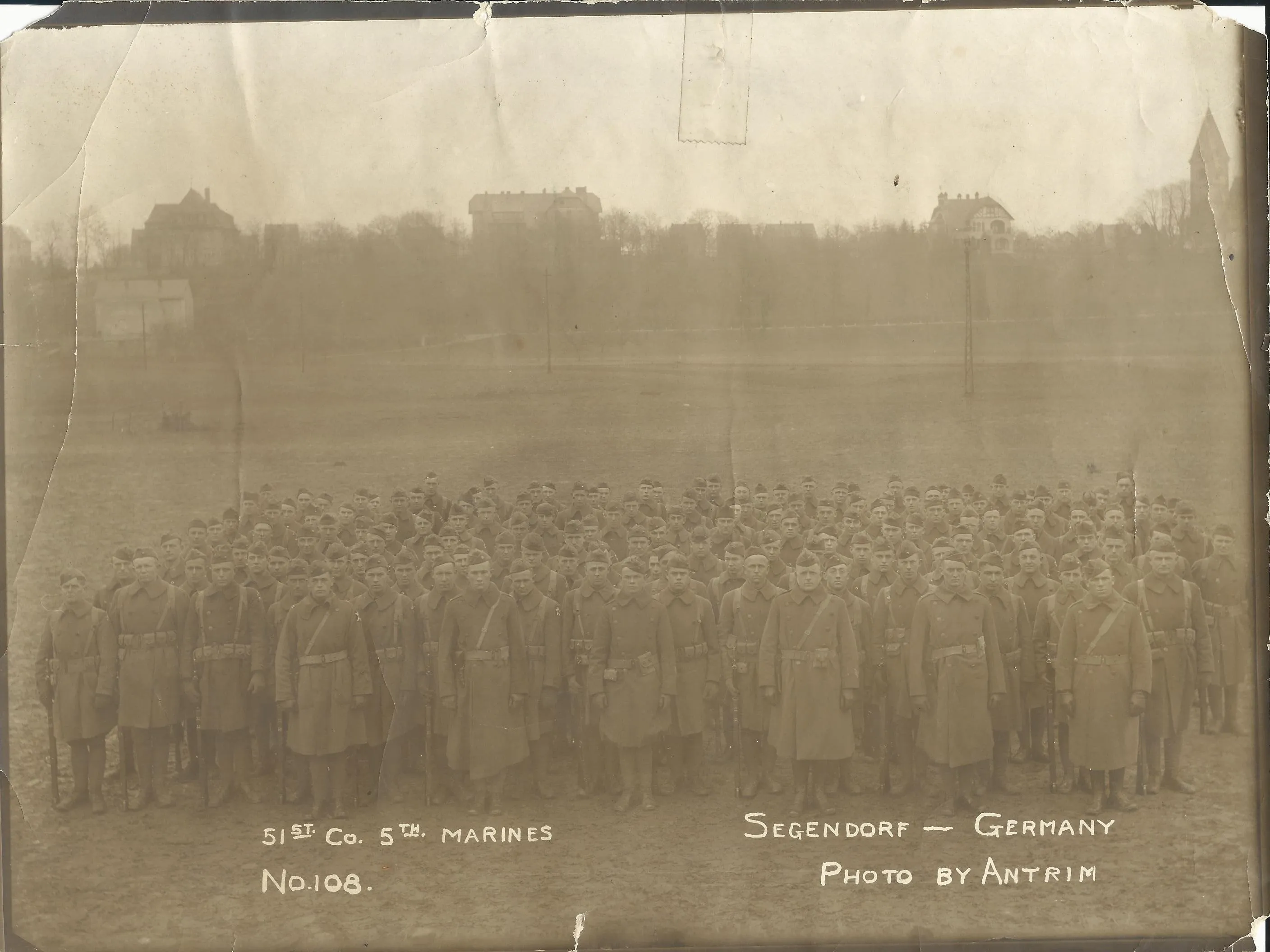 Original WWI U.S. Marine Corps 1st Battalion 5th Marines Company Runner Named Grouping - Vernon Finely