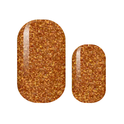 Outrageous Orange Glitter Nail Wraps